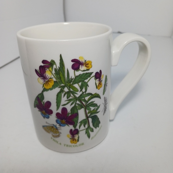 Portmeirion Flower & Butterfly Botanic Garden Mug Viola Tricolor Heartsease Cup - Picture 5 of 8